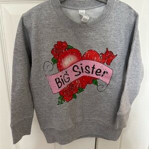 Big Sister Grey Sweatshirt size 3